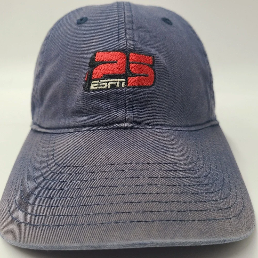 Vintage Nike Hat Strapback Blue Red ESPN 25th Anniversary Bud Light Distressed